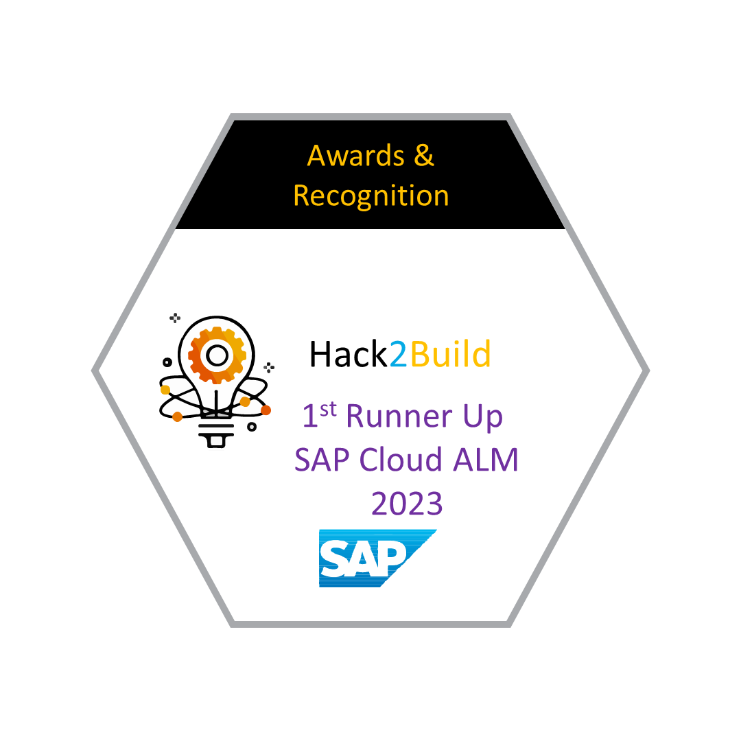 Hack2Build 1st Runner Up SAP Cloud ALM