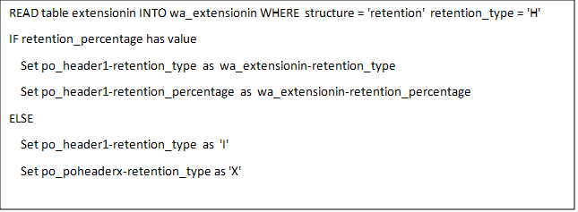 Determination of PO Retention Type 