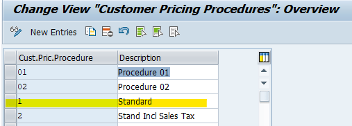 Customer Pricing Procedure 