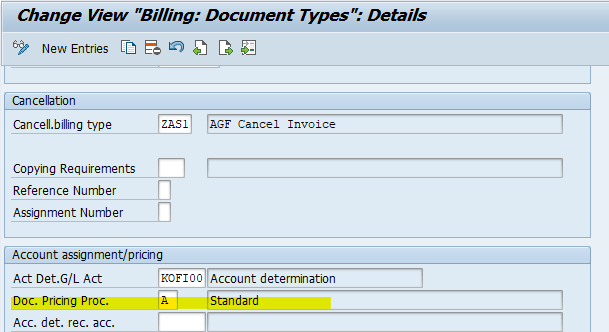 Sales Document type 