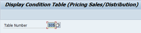Standard Condition Table - SAP SD