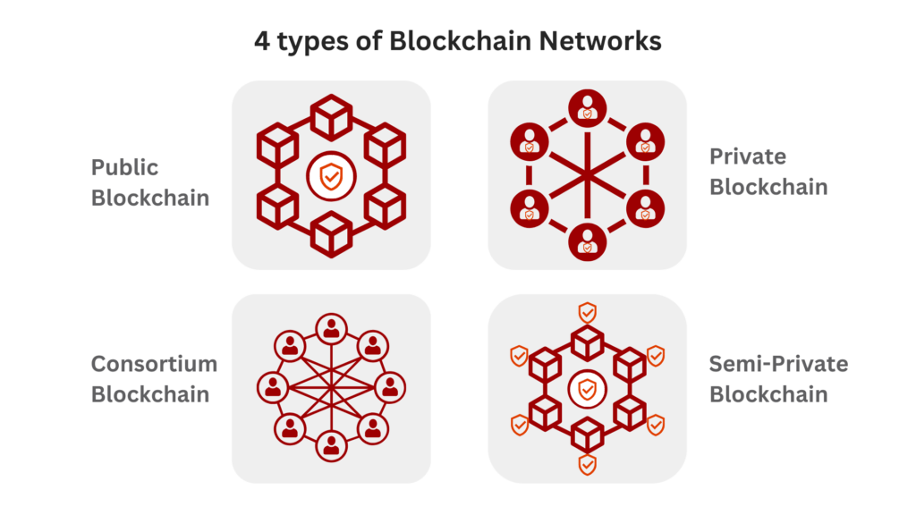 What are the four types of Blockchain Networks